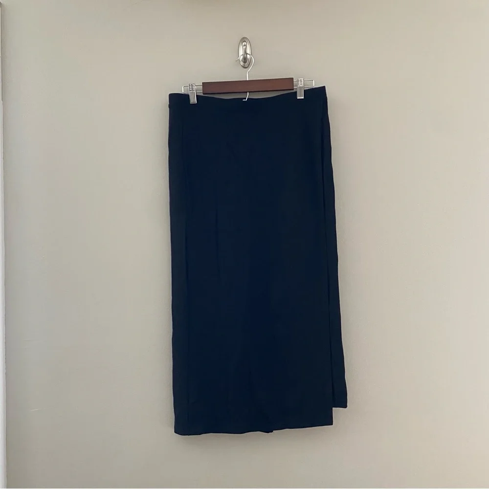 BETABRAND The Sassiest Pant Crop Overlay Maxi Skirt in Black Size Large Long - Picture 2 of 6